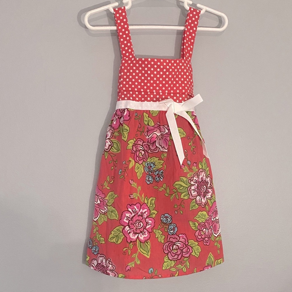 Pinky Pink Floral Kids Dress Size 4